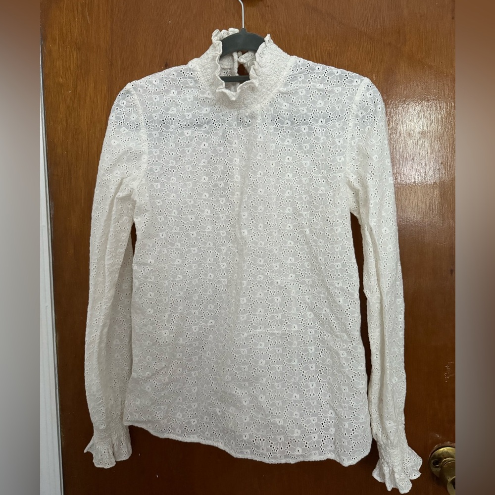 Sezane eyelet blouse